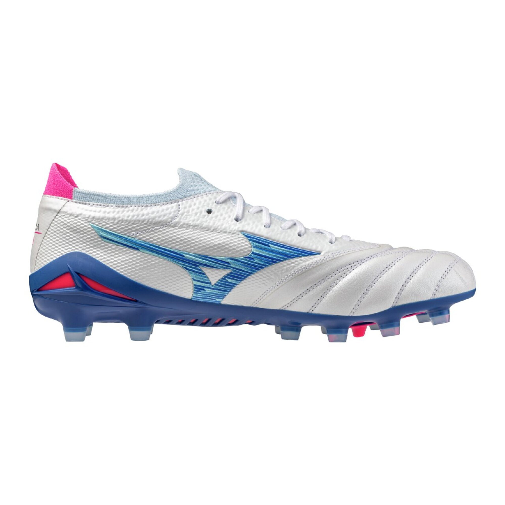 Chuteira de Campo Mizuno Morelia Neo IV Beta Japan Masculina Branco/Azul 5