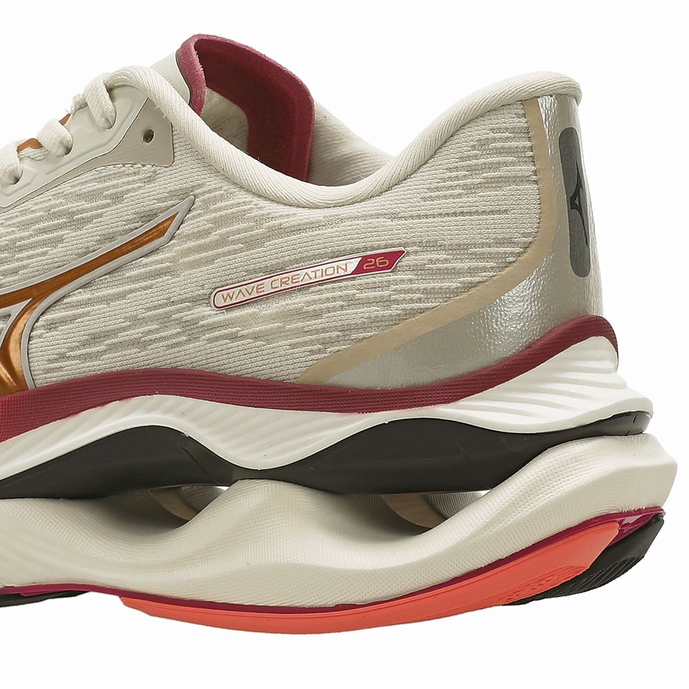 Tênis de Corrida Mizuno Wave Creation 26 Feminino Bege 8