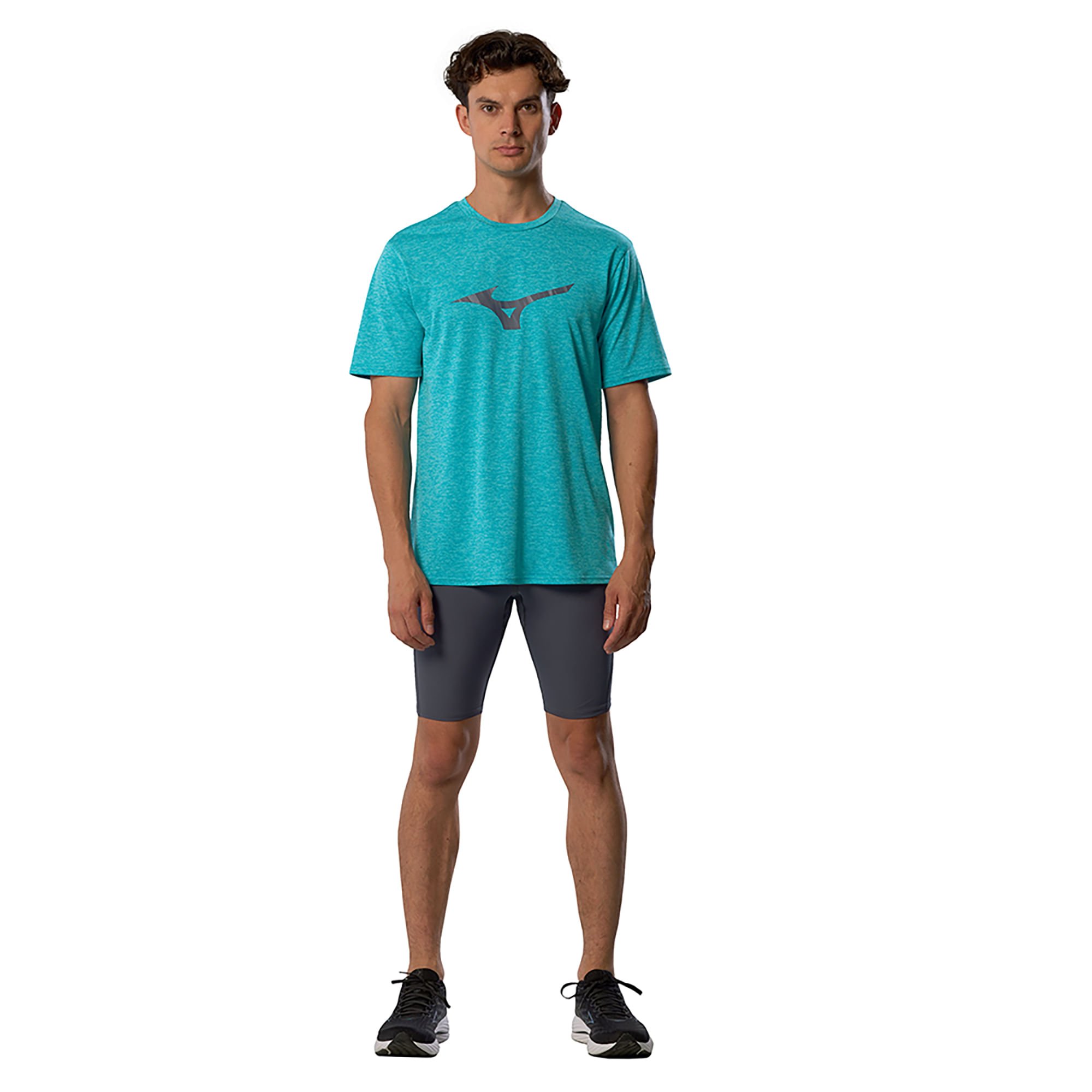 Camiseta de Corrida Mizuno Core Runbird Masculina Azul 3