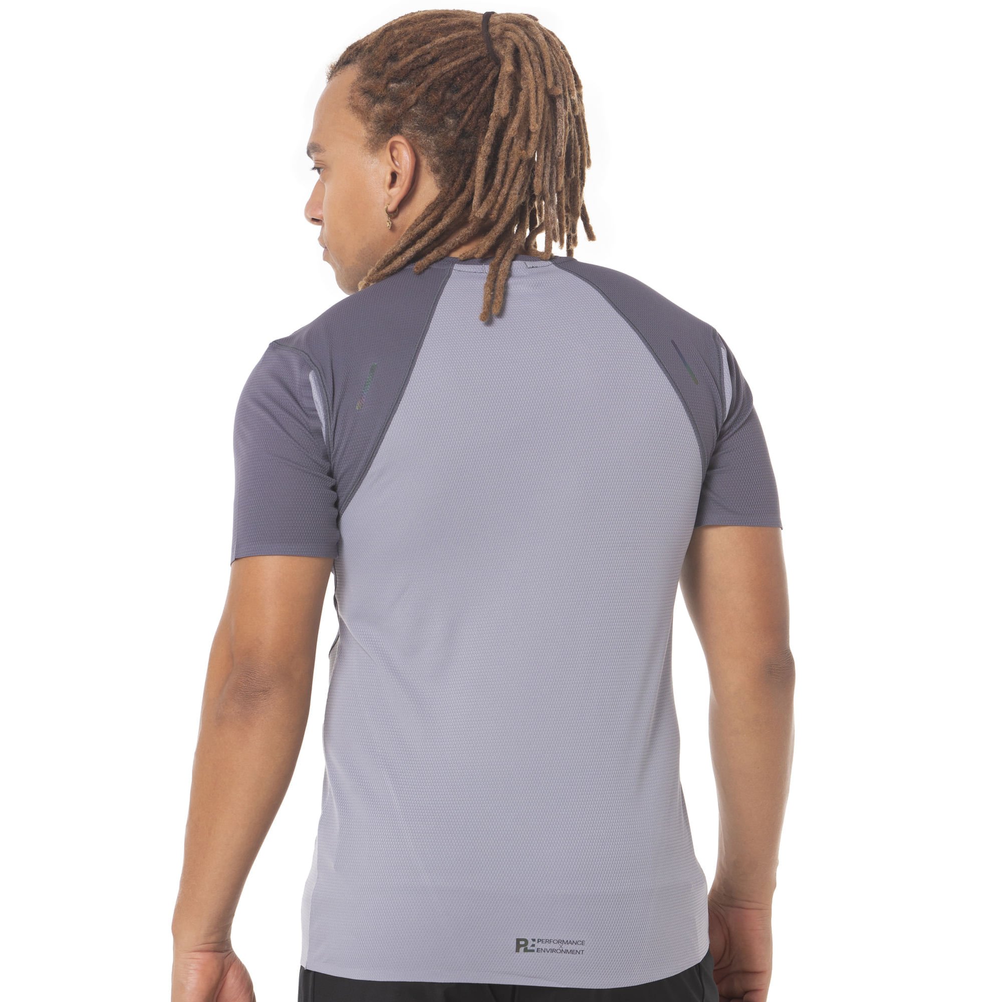 Camiseta de Corrida Mizuno Light Dryaeroflow Masculina Cinza 3