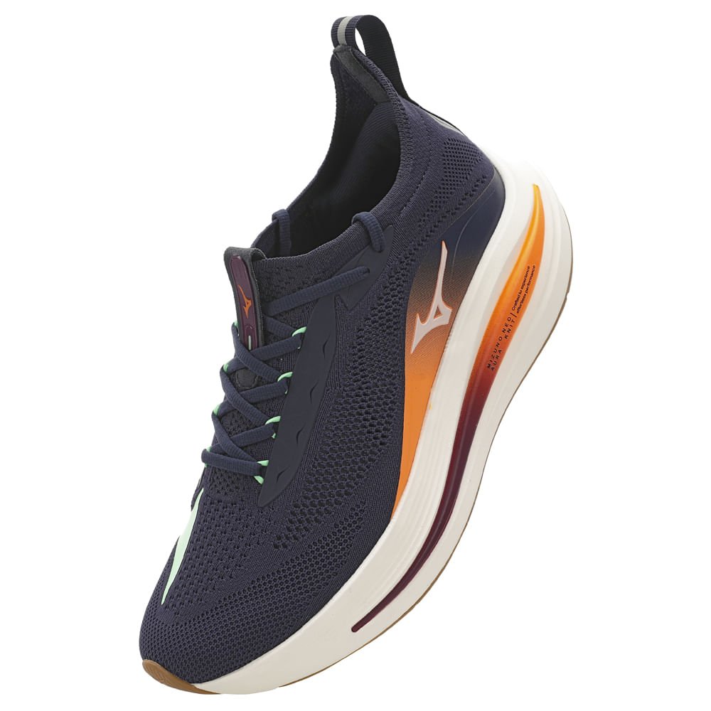 Tênis de Corrida Mizuno Neo Aura Knit Masculino Azul Marinho 6