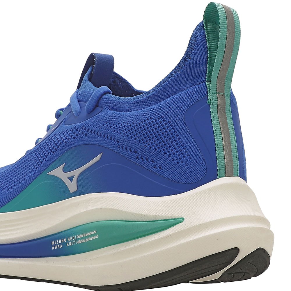 Tênis de Corrida Mizuno Neo Aura Knit Masculino Azul 8