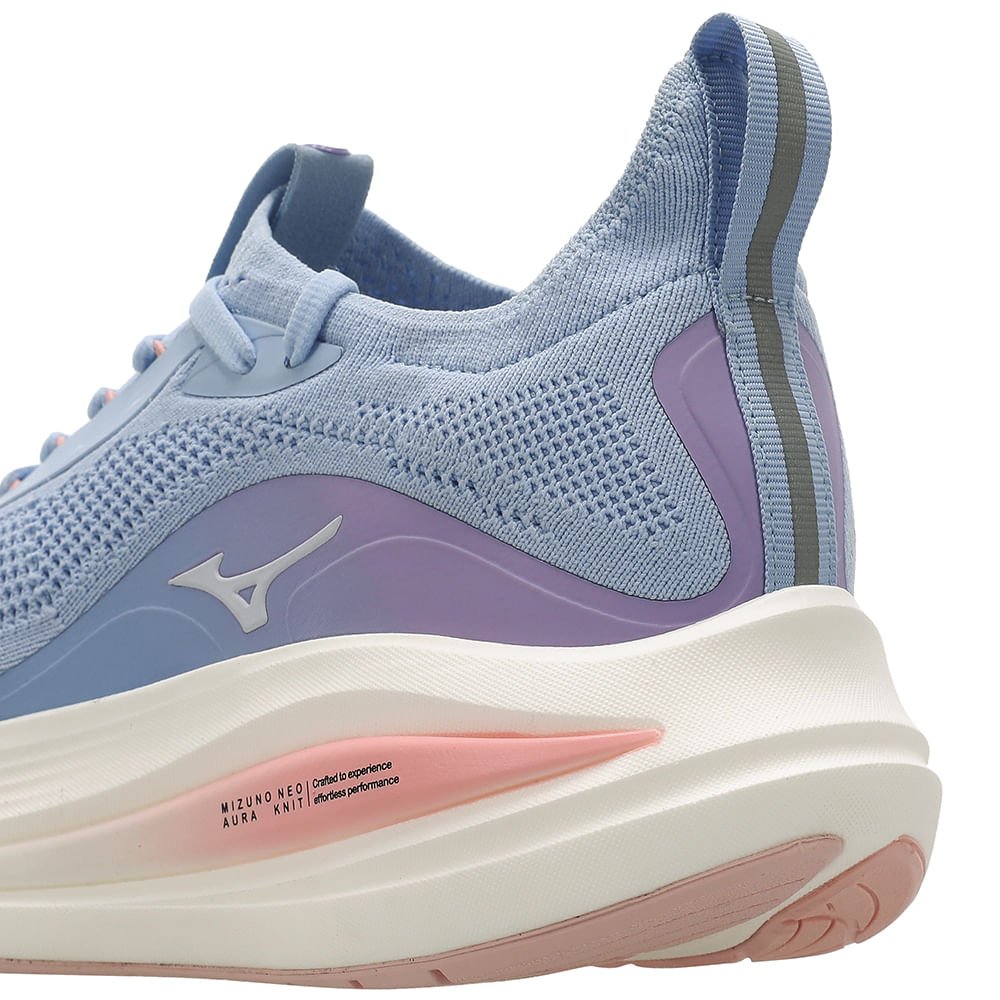 Tênis de Corrida Mizuno Neo Aura Knit Feminino Azul 8