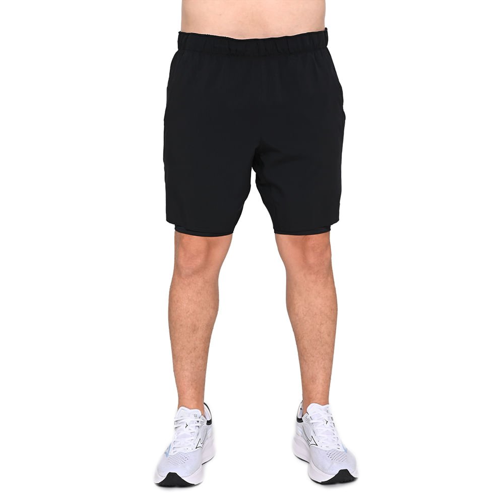 Shorts de Corrida Mizuno Core 7.5 2in1 Masculino Preto 2