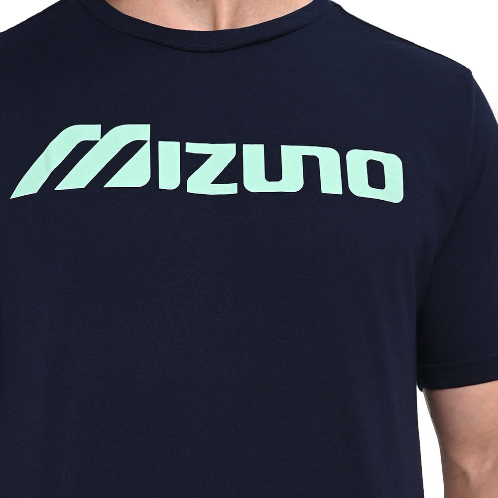 Camiseta Masculina Mizuno Big Logo Azul Marinho 5