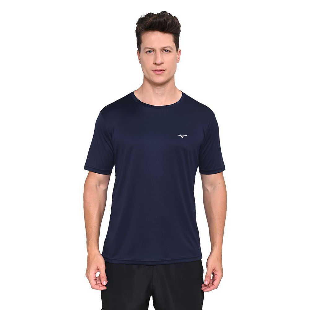 Camiseta de Corrida Masculina Mizuno Run Spark 2 Azul Marinho 2