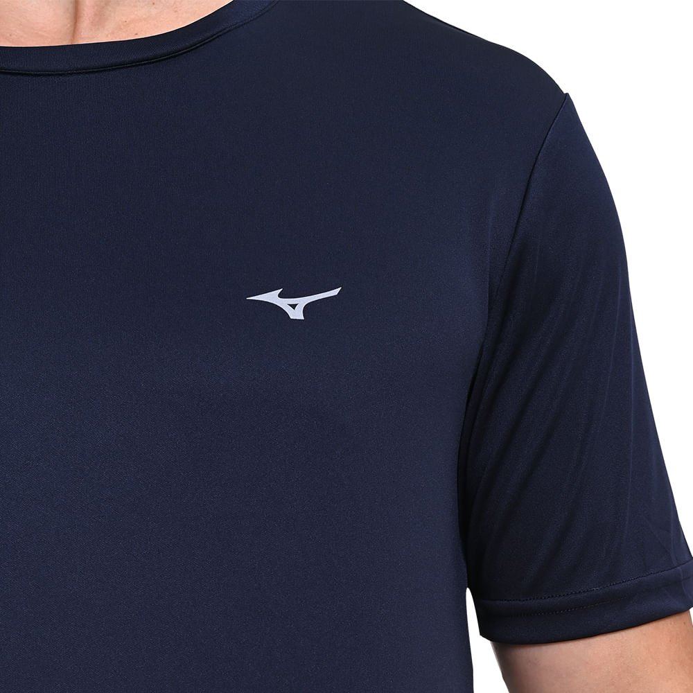 Camiseta de Corrida Masculina Mizuno Run Spark 2 Azul Marinho 5