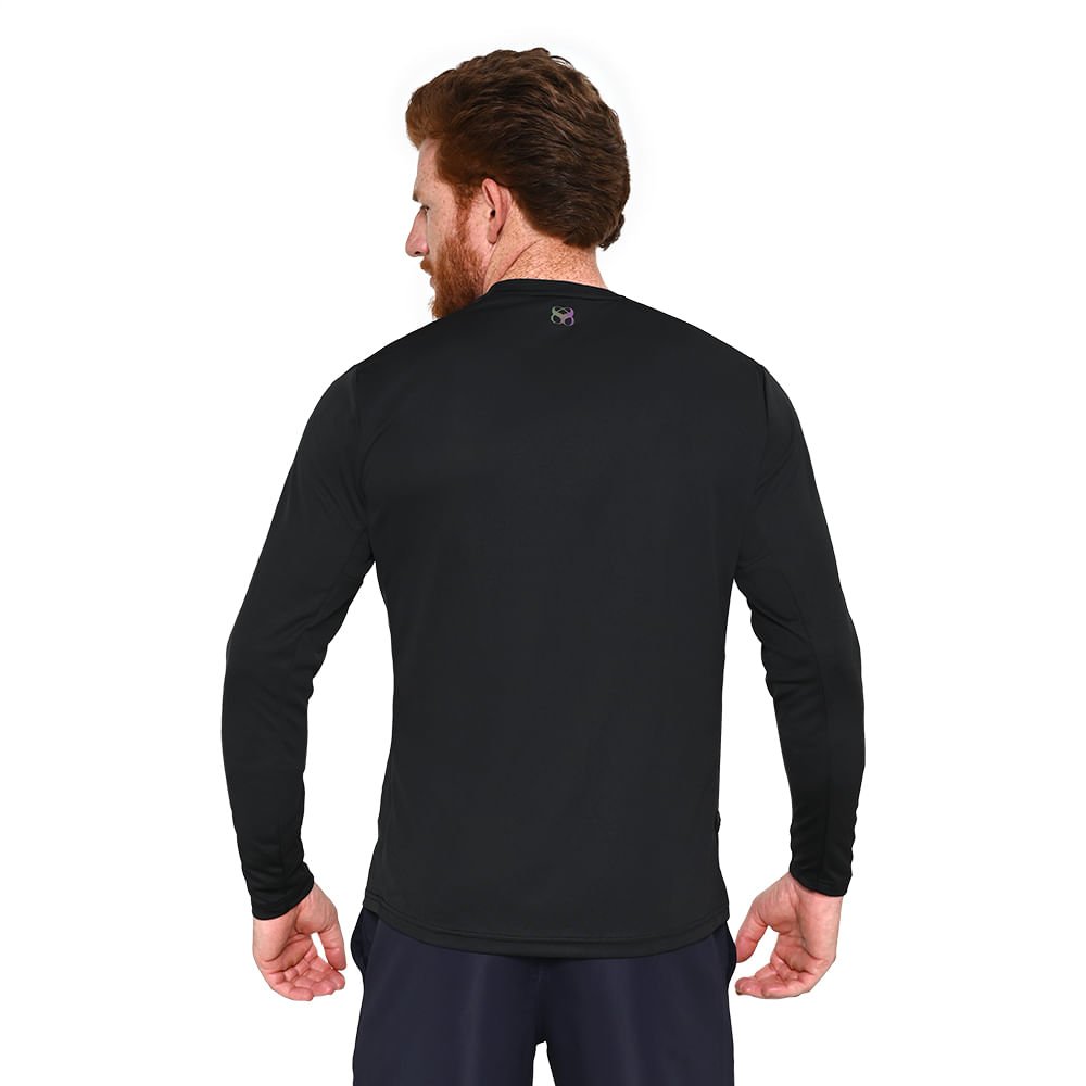 Camiseta de Treino Masculina Mizuno Two Loops 8 Tee Preto 4