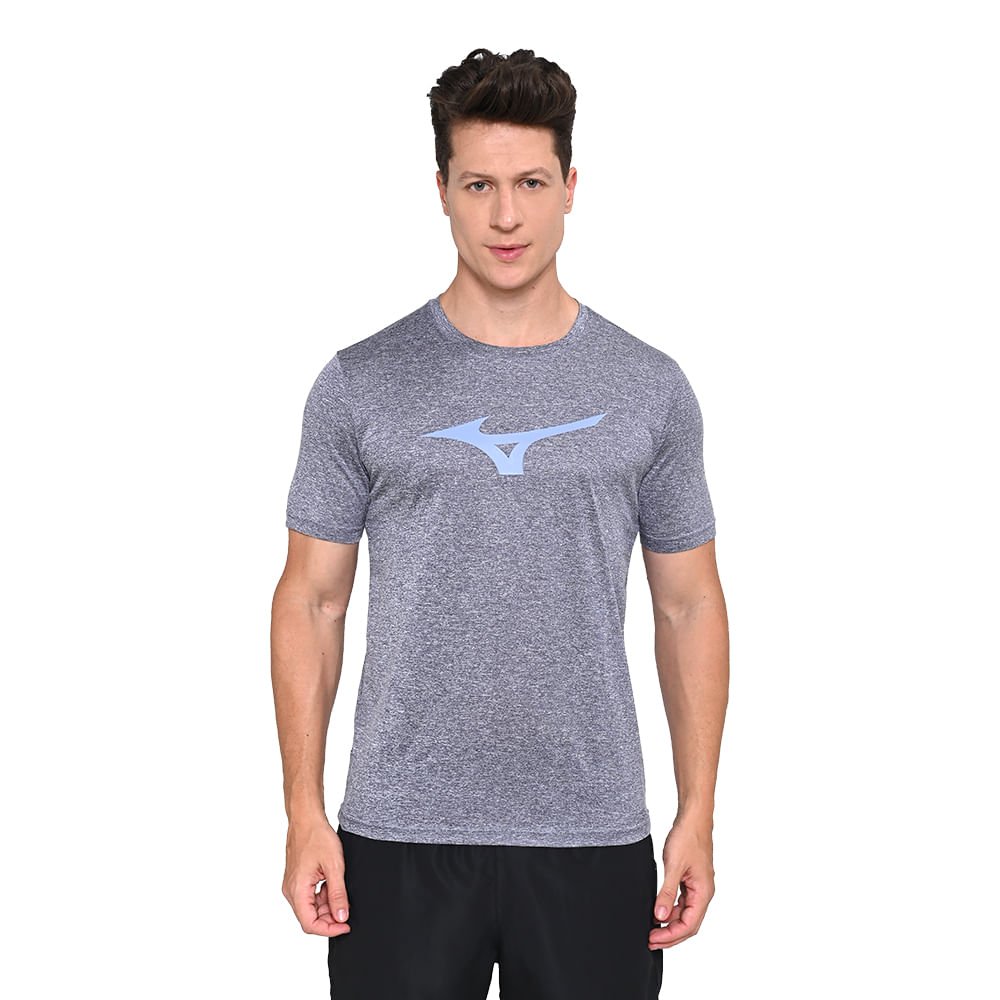 Camiseta de Corrida Mizuno Run Spark Mescl Masculino Cinza 2