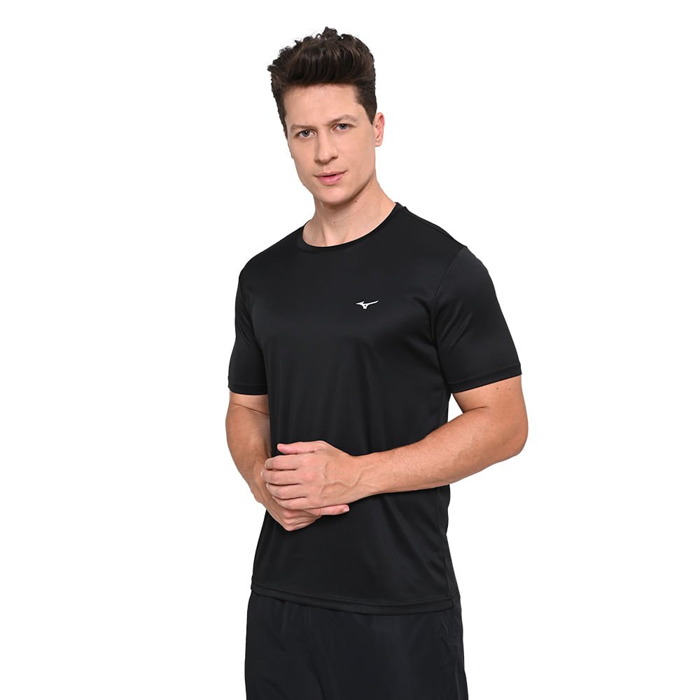 Camiseta de Corrida Masculina Mizuno Run Spark 2 Preto 2