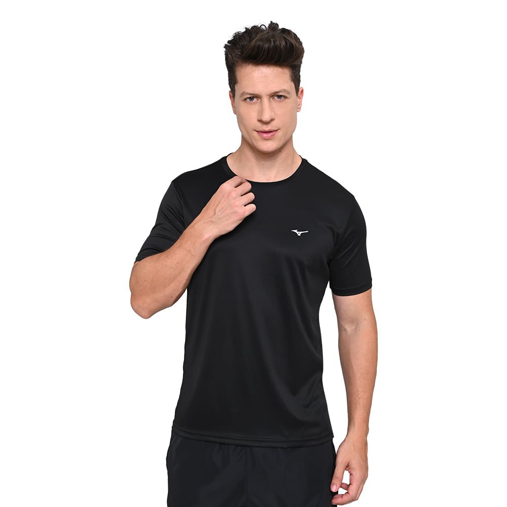 Camiseta de Corrida Masculina Mizuno Run Spark 2 Preto 3