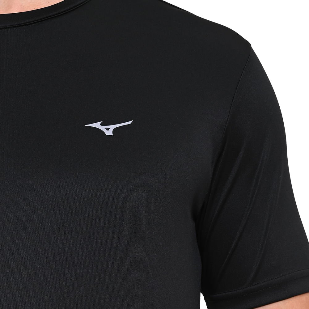 Camiseta de Corrida Masculina Mizuno Run Spark 2 Preto 5