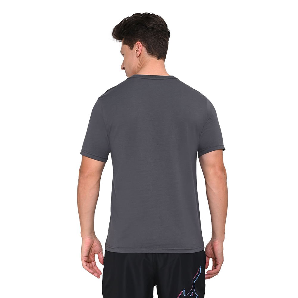 Camiseta Masculina Mizuno Basic Big Cinza 4