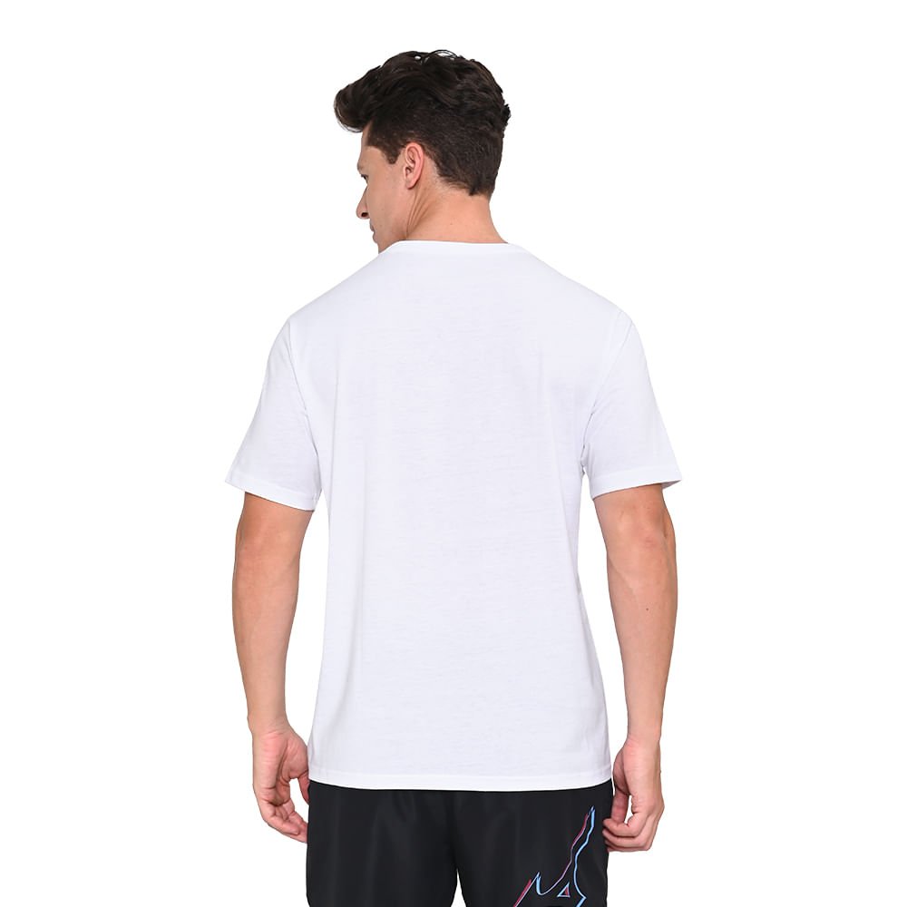 Camiseta de Treino Masculina Mizuno Lifestyle Branco 4