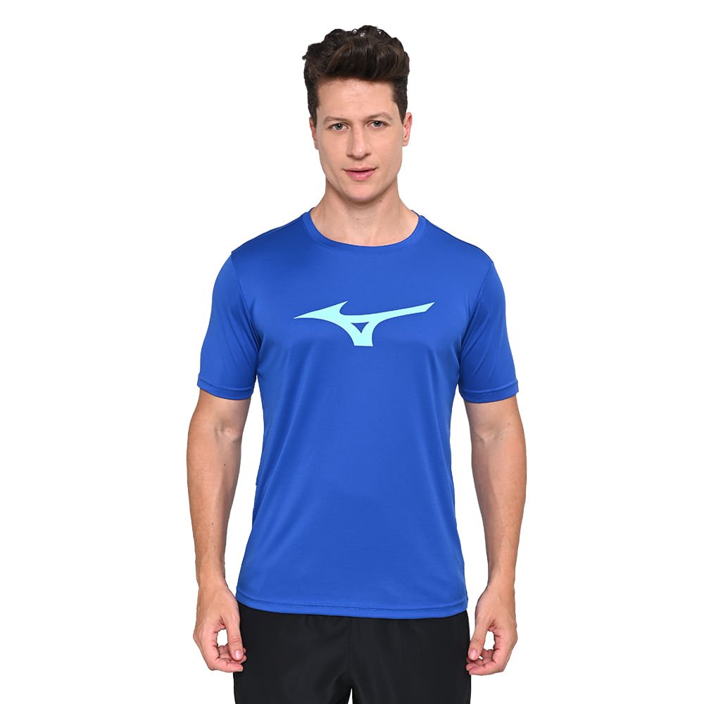 Camiseta de Corrida Masculina Mizuno Run Spark Azul 2