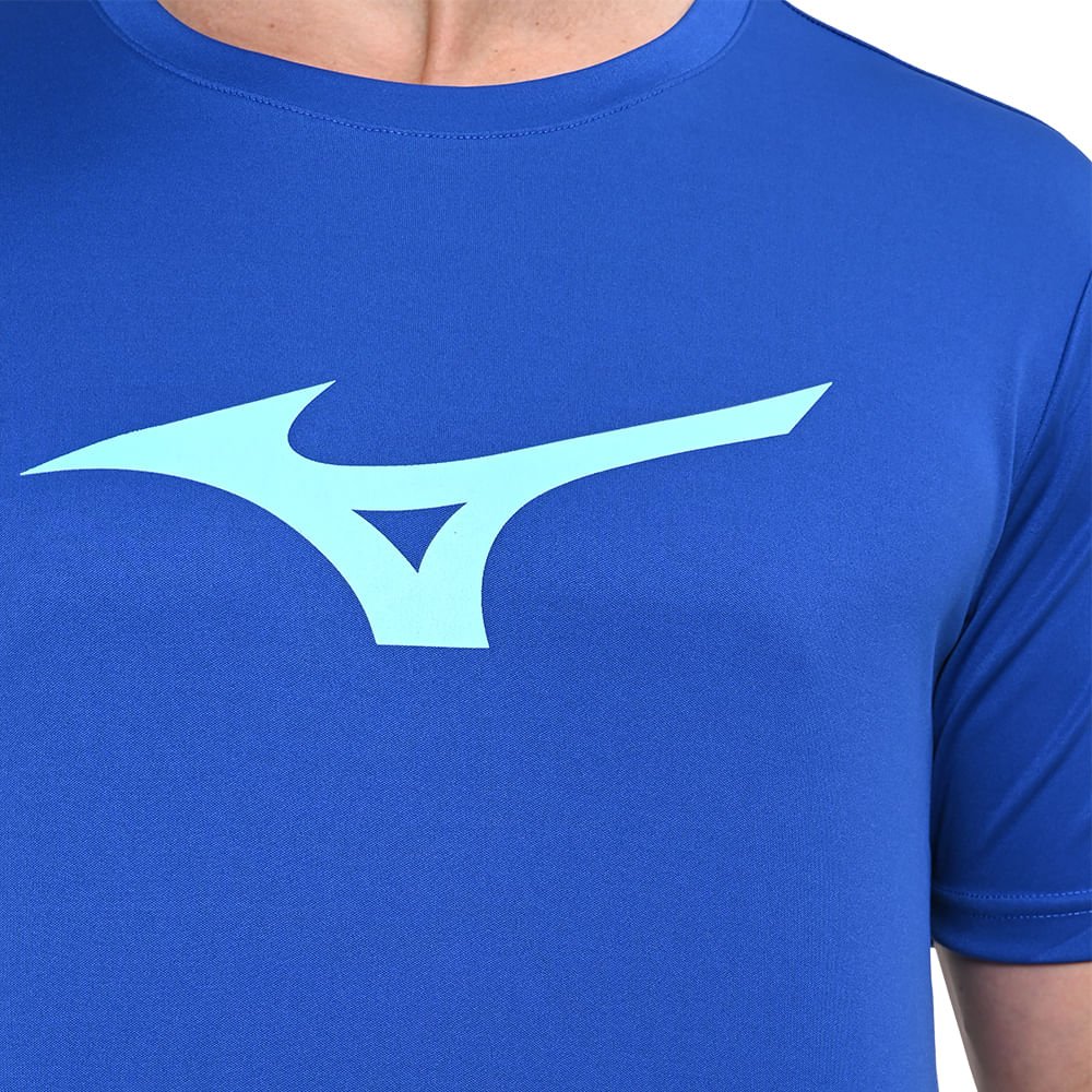 Camiseta de Corrida Masculina Mizuno Run Spark Azul 5