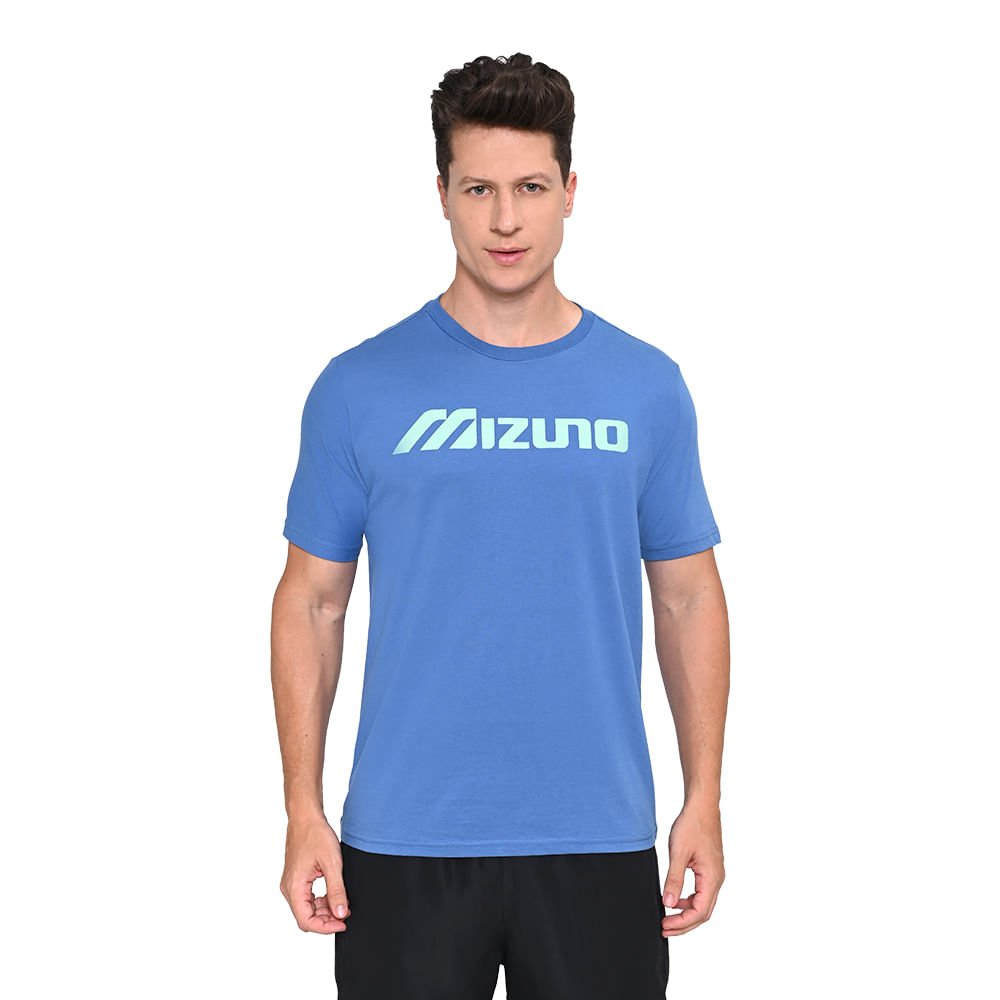 Camiseta Masculina Mizuno Big Logo Azul 2