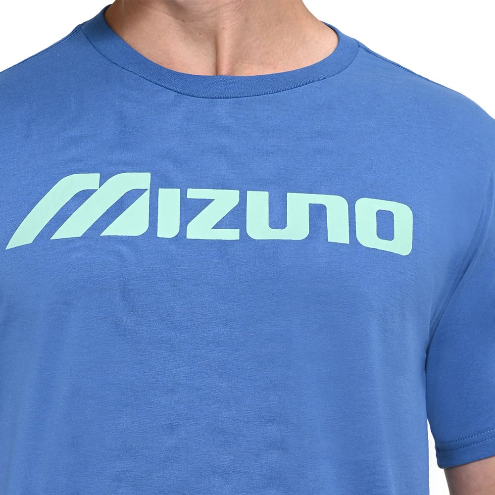 Camiseta Masculina Mizuno Big Logo Azul 5