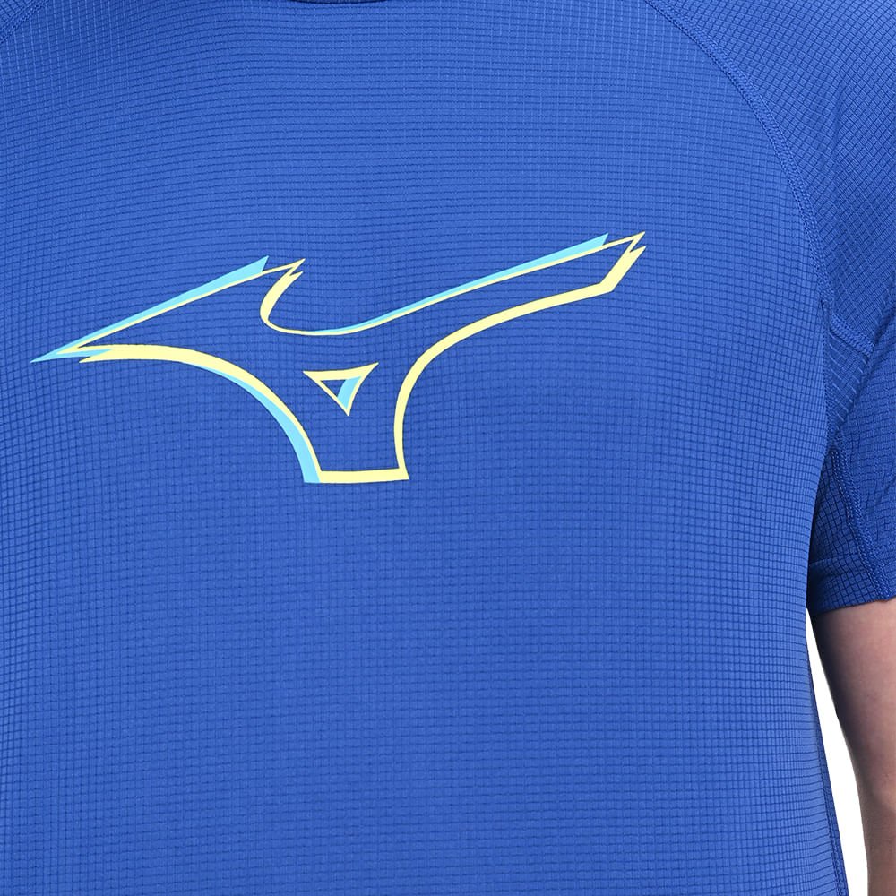 Camiseta de Corrida Masculina Mizuno Run Easy 4 Azul 6
