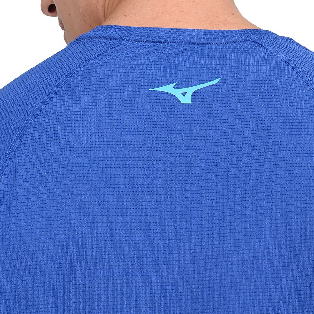 Camiseta de Corrida Masculina Mizuno Run Easy 4 Azul 5