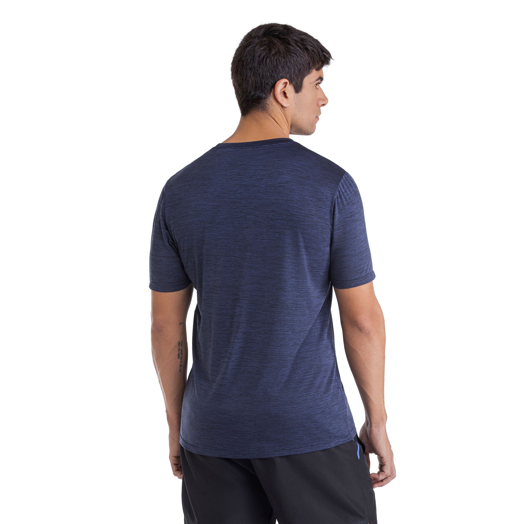 Camiseta de Corrida Mizuno Run Spark Mescla Masculina Azul 3