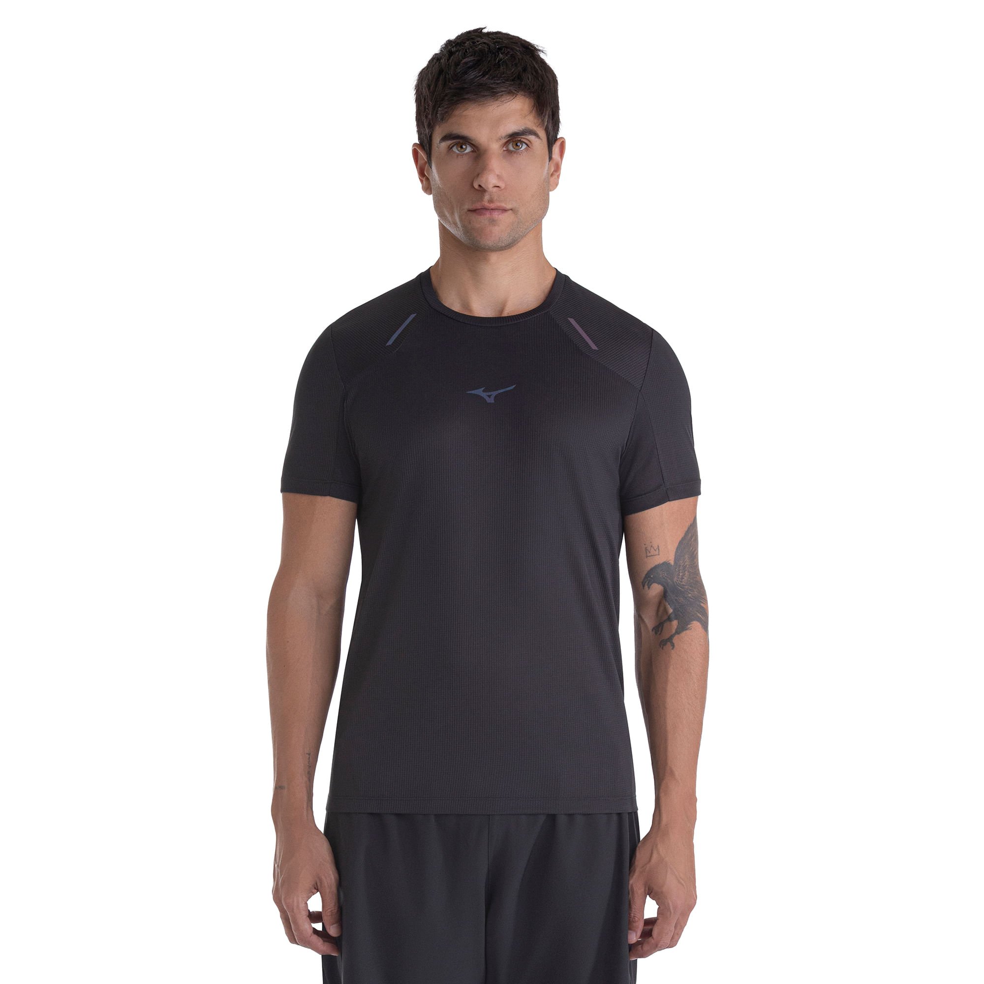 Camiseta de Corrida Mizuno High 3 Masculina Preto 1