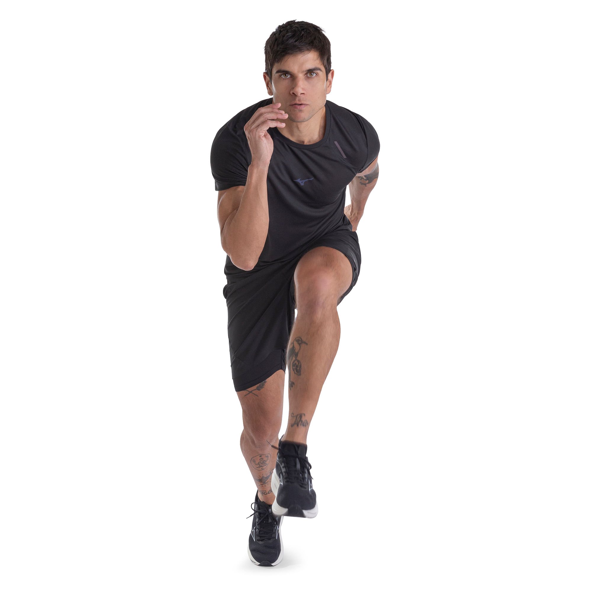 Camiseta de Corrida Mizuno High 3 Masculina Preto 4