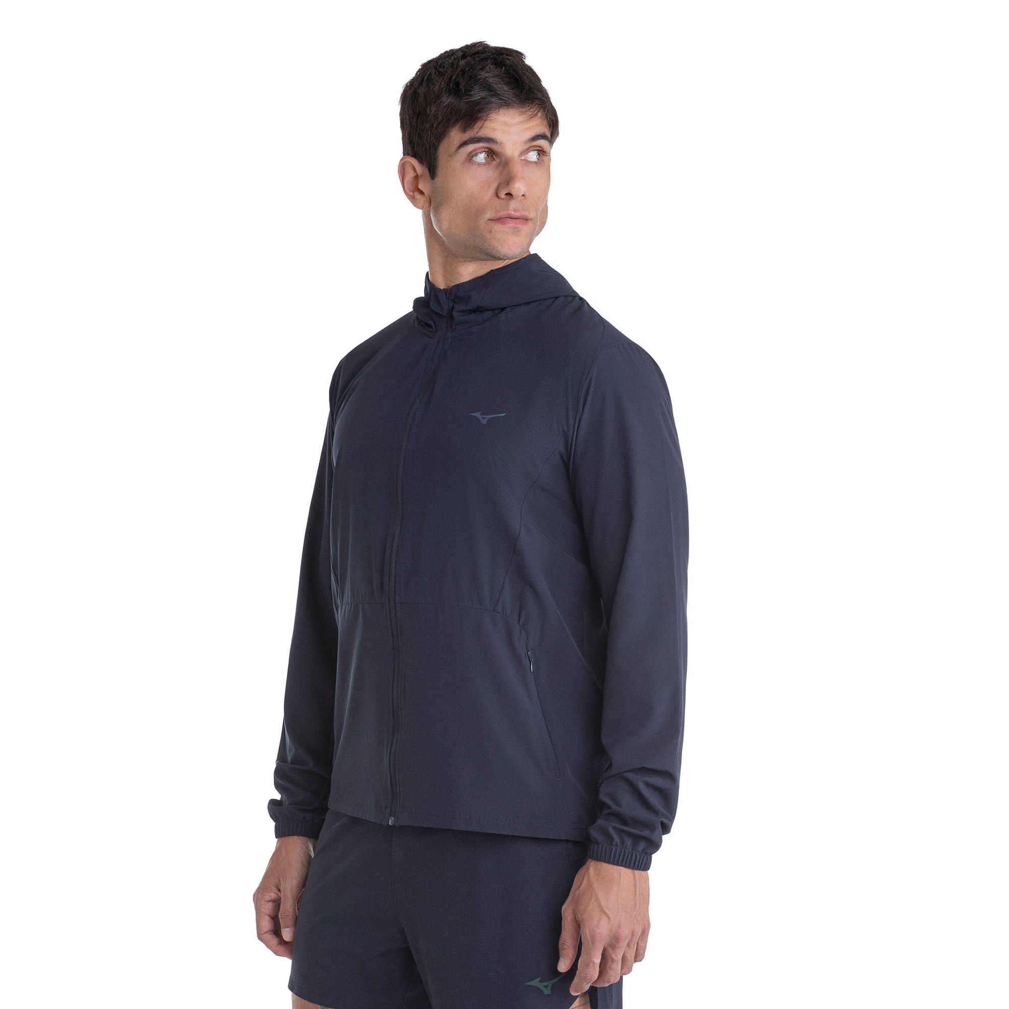 Jaqueta de Corrida Mizuno High 3 Masculina Azul Marinho 2