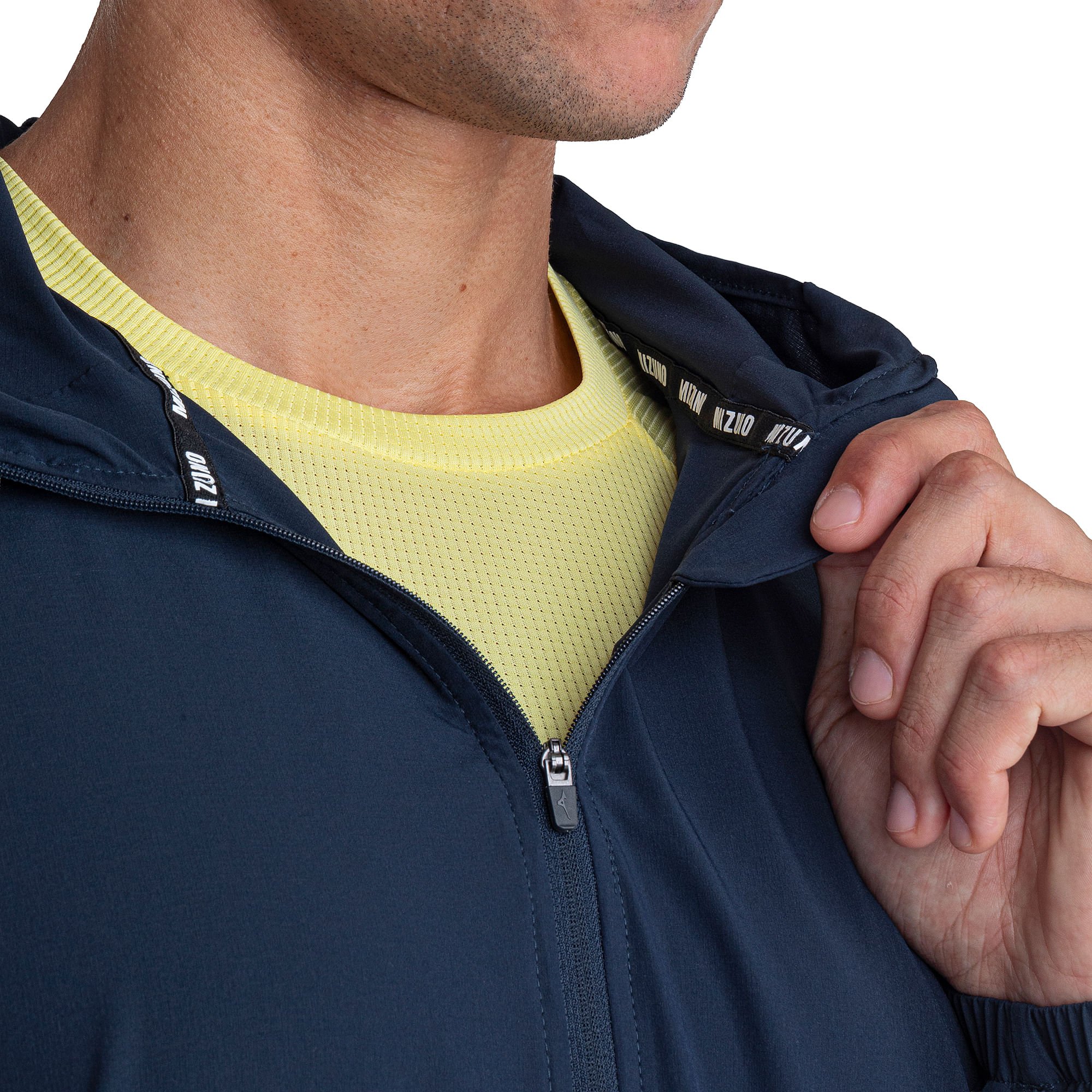 Jaqueta de Corrida Mizuno High 3 Masculina Azul Marinho 4