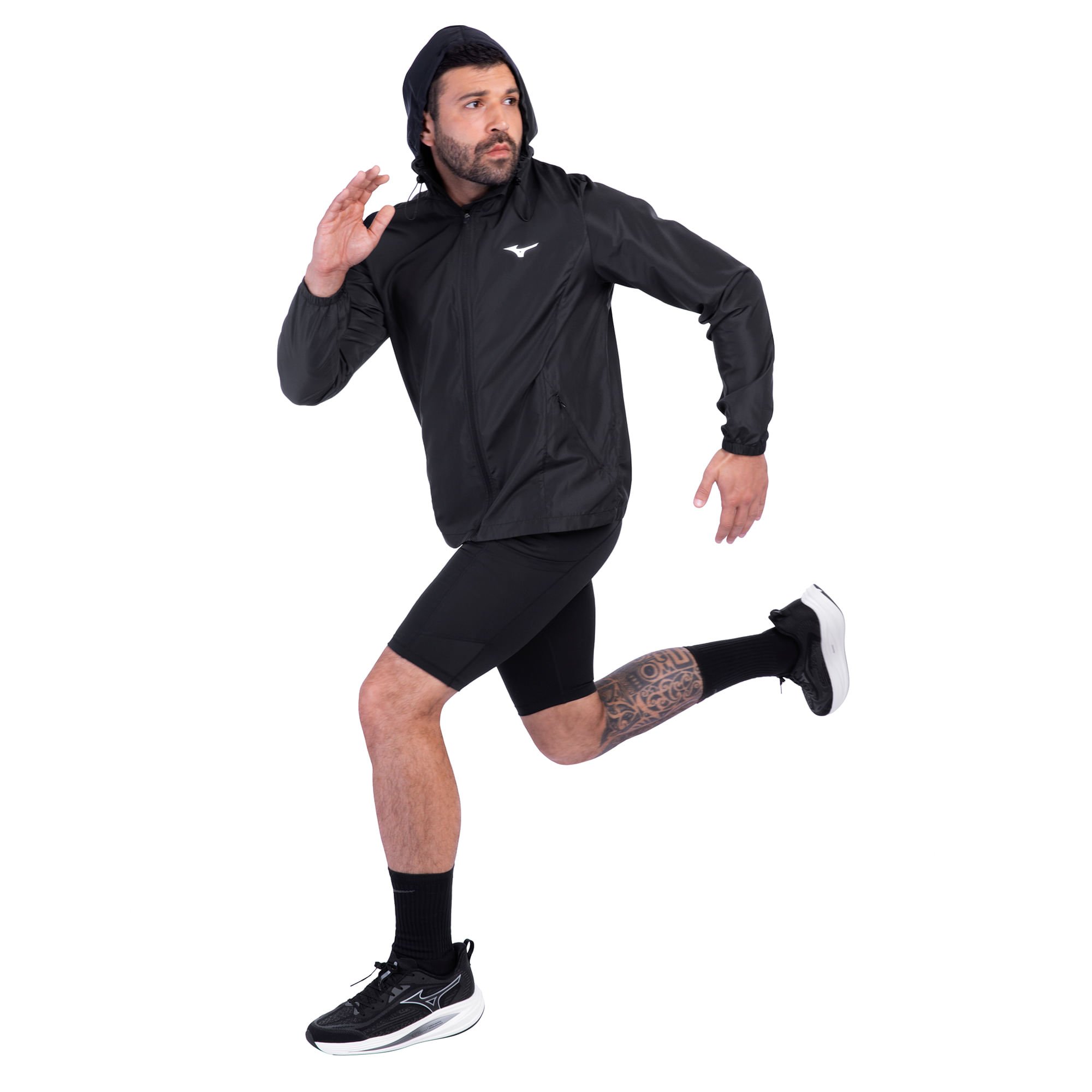Jaqueta de Corrida Mizuno Focus New Masculina Preto 9
