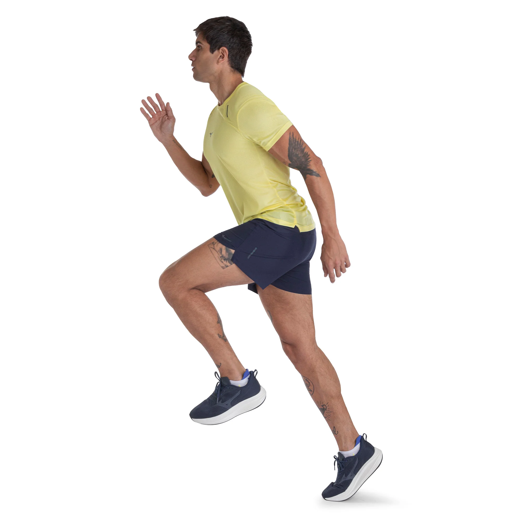 Bermuda de corrida Mizuno Run Easy 5 Masculina Preto 4