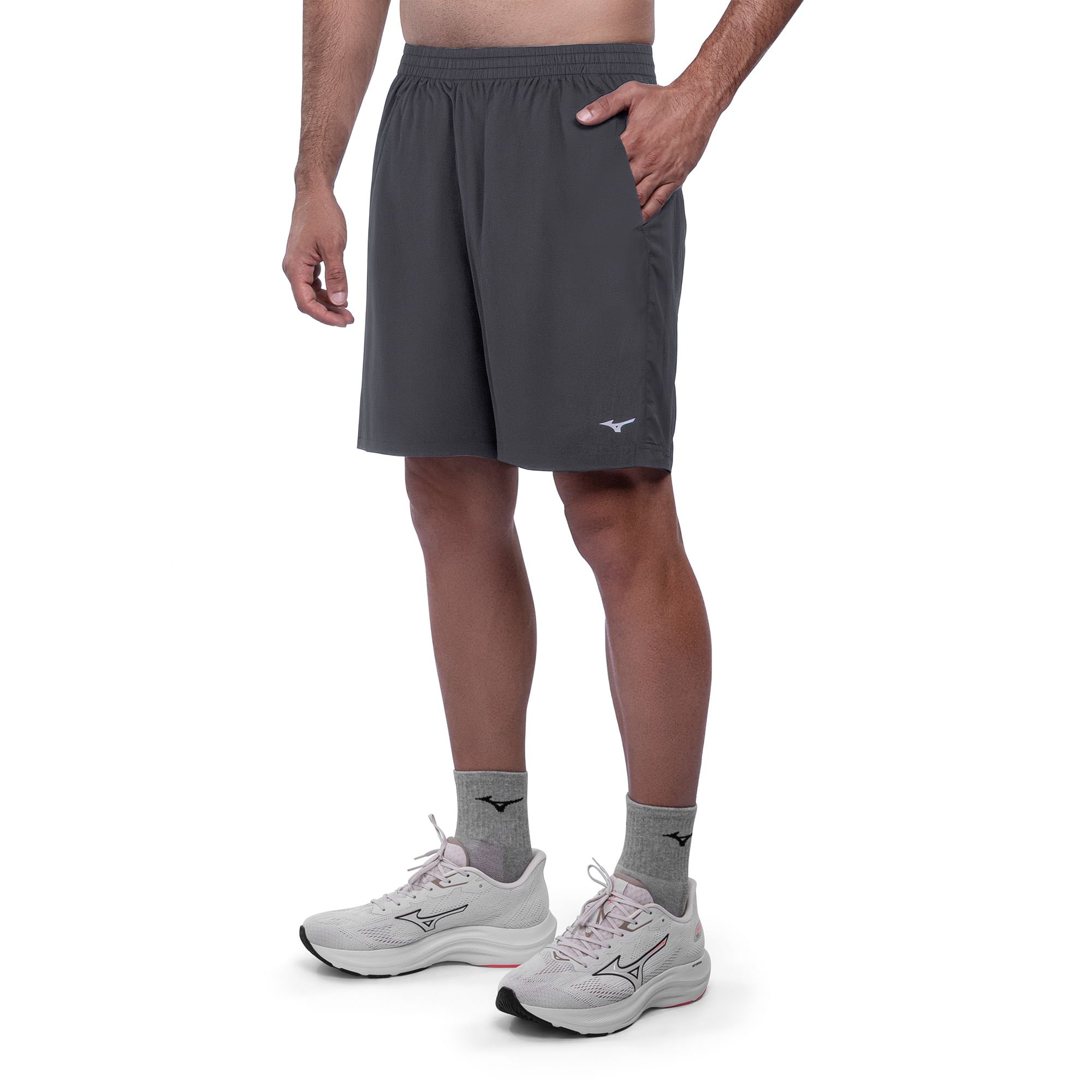 Bermuda de Treino Mizuno Energy 7 Masculina Cinza 2