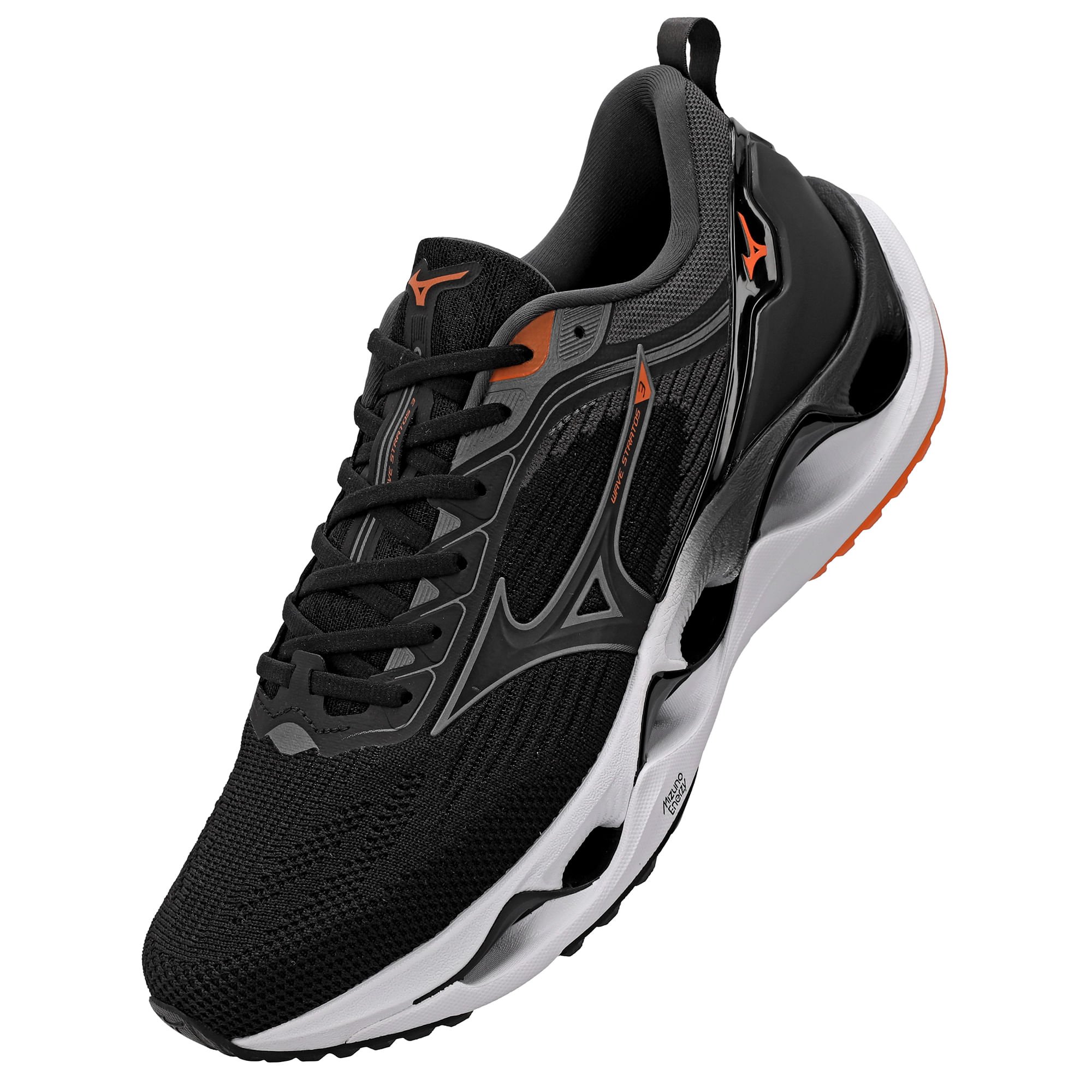 Tênis de Corrida Mizuno Wave Stratos 3 Masculino Preto 5