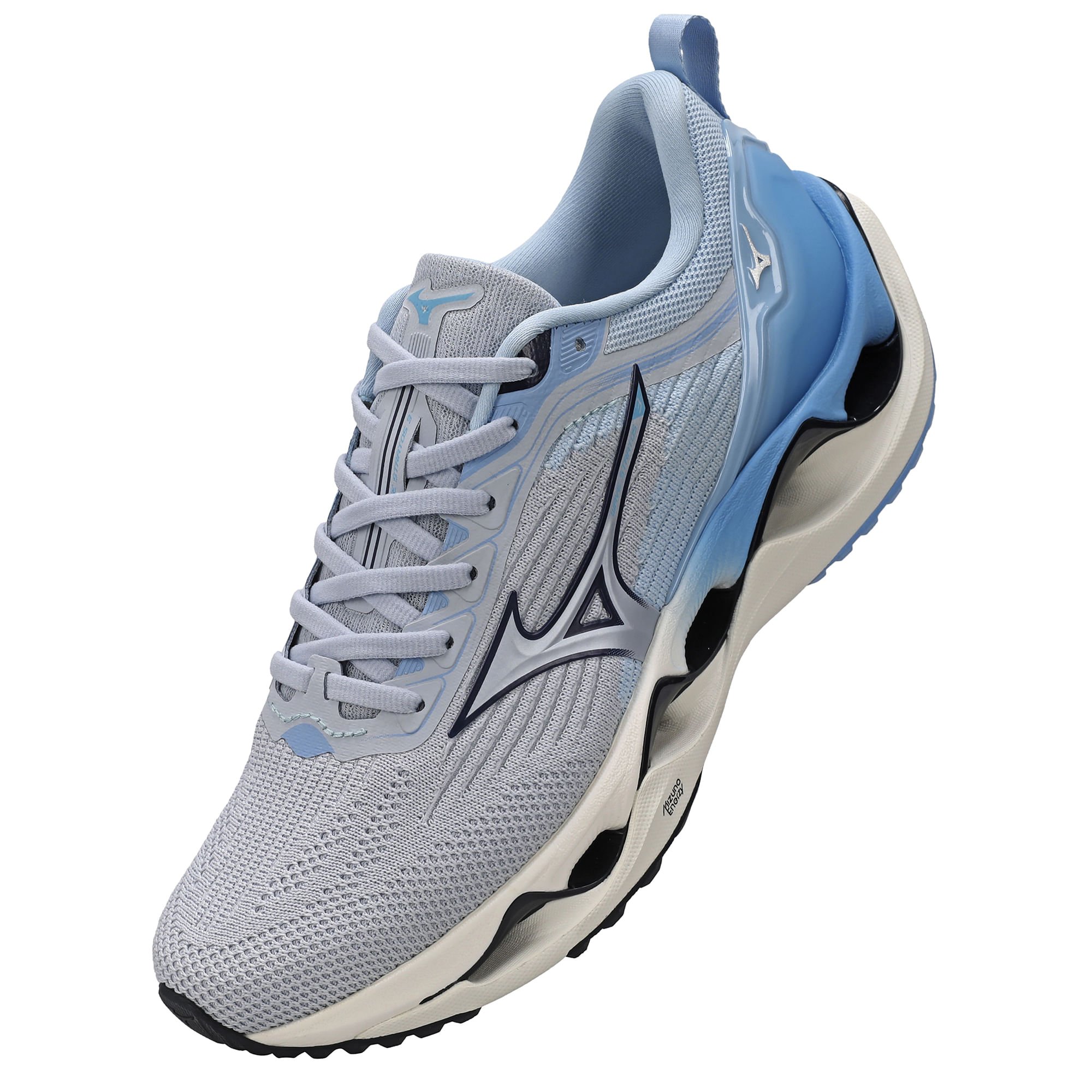 Tênis de Corrida Mizuno Wave Stratos 3 Feminino Azul 5