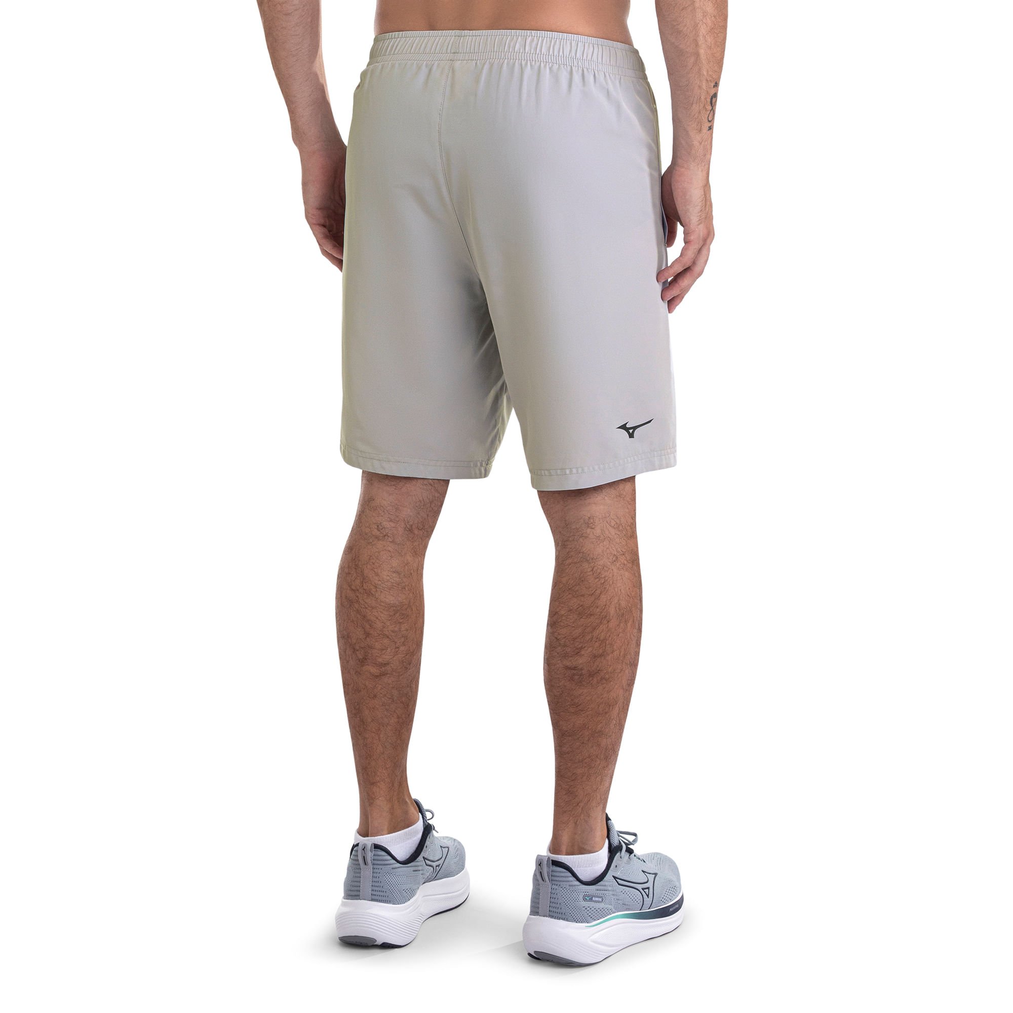 Bermuda de Treino Mizuno Run Bird Masculina Cinza 3
