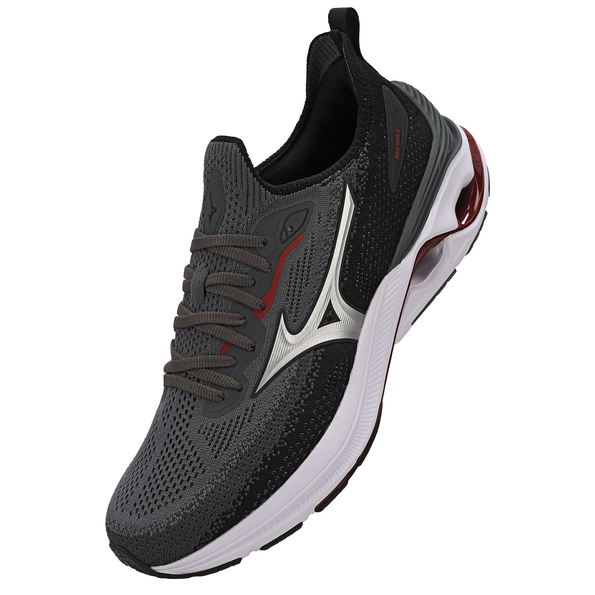 Tênis de Corrida Mizuno Wave Mirai 8 Masculino Cinza 5