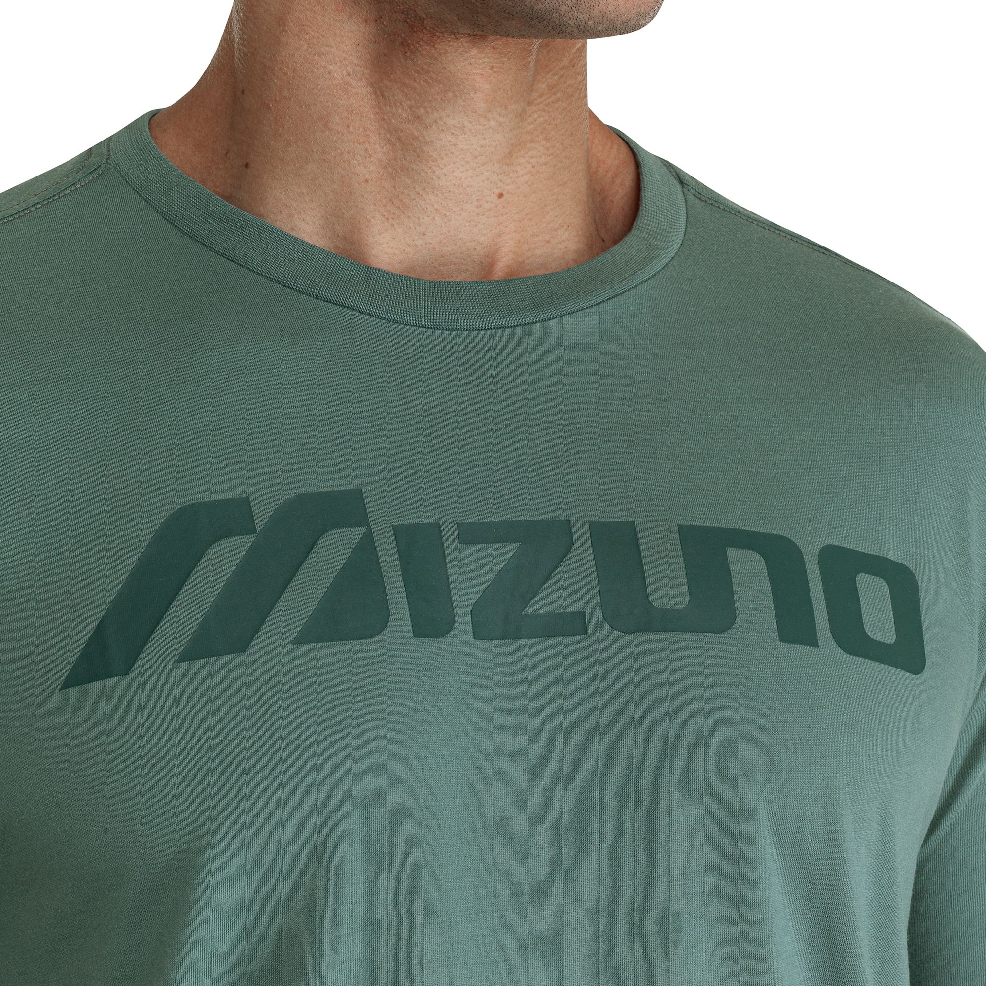 Camiseta Mizuno Big Logo Masculina Verde 4