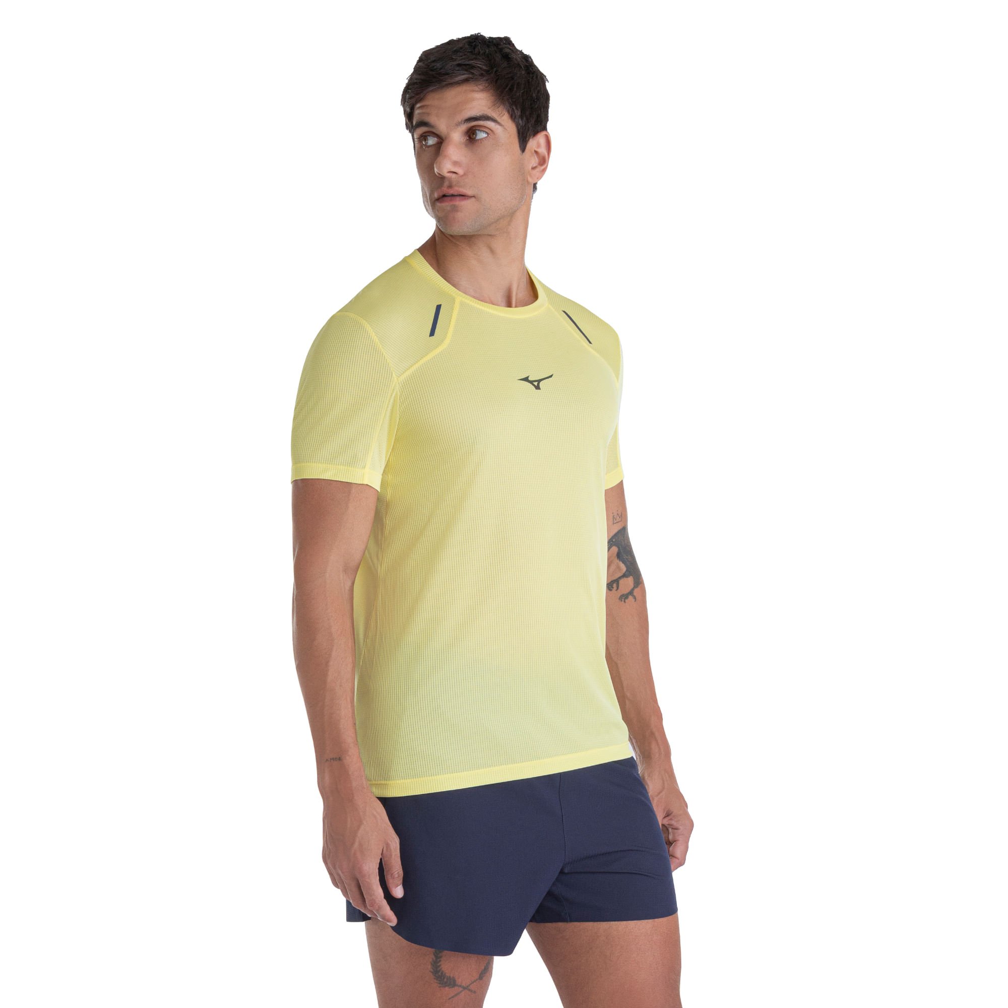Camiseta de Corrida Mizuno High 3 Amarelo 2