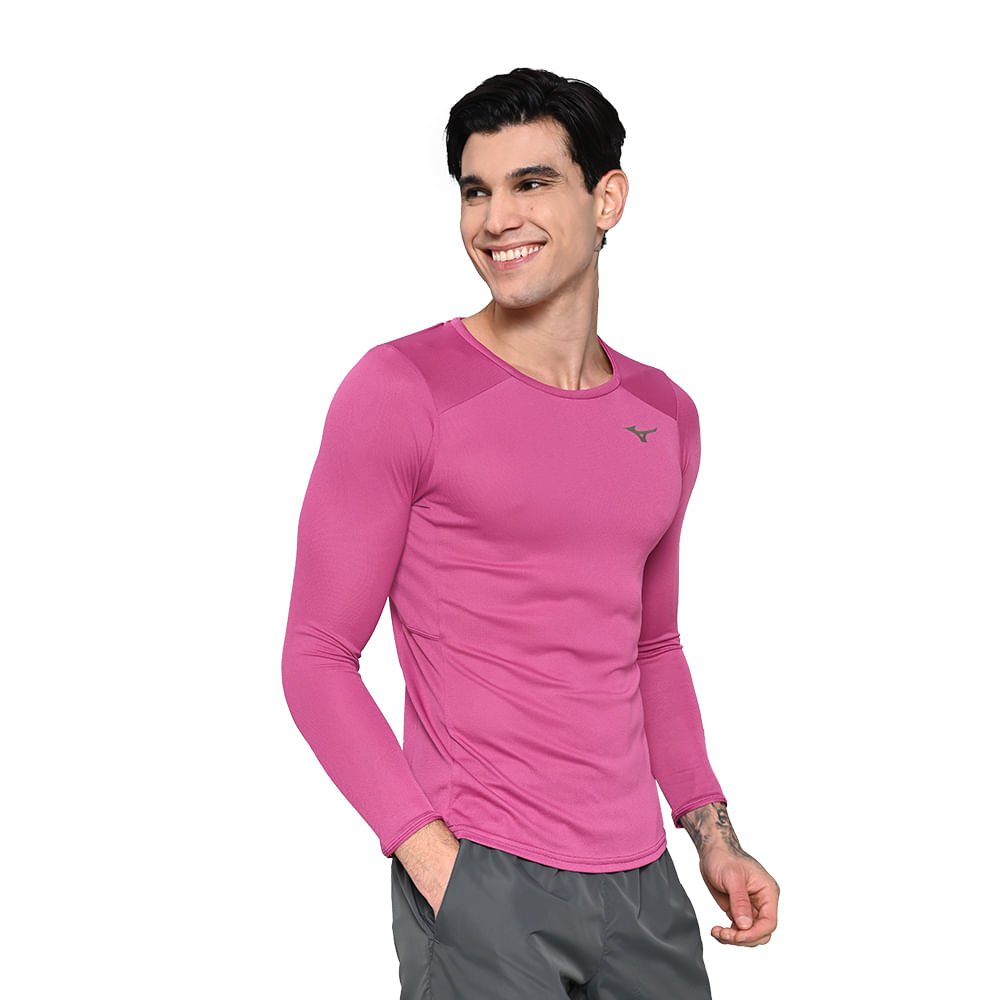 Camiseta de Treino Mizuno Two Loops 8 Rosa 2