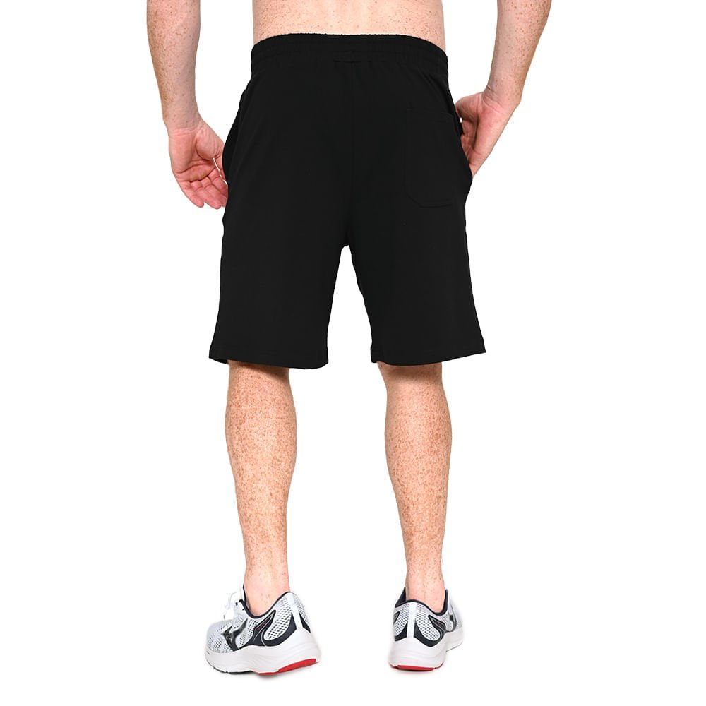 Bermuda Casual Mizuno de Moletom Preto 3