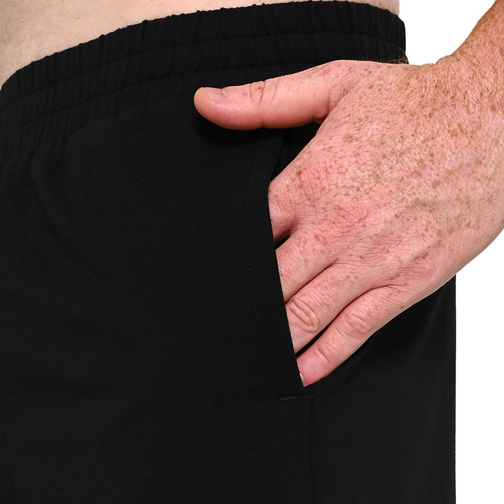 Bermuda Casual Mizuno de Moletom Preto 5