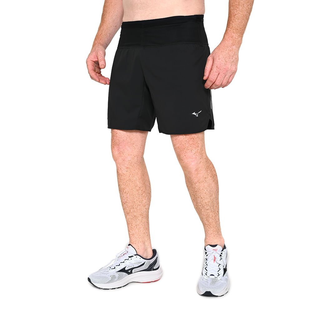 Shorts de Corrida Mizuno Trail ER 2 em 1 Preto 2