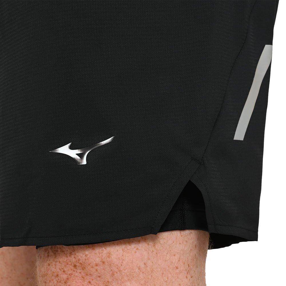 Shorts de Corrida Mizuno Trail ER 2 em 1 Preto 6