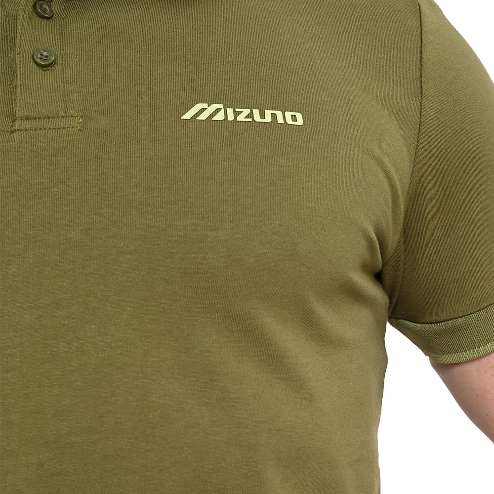 Camiseta Polo Casual Mizuno Street Verde 4