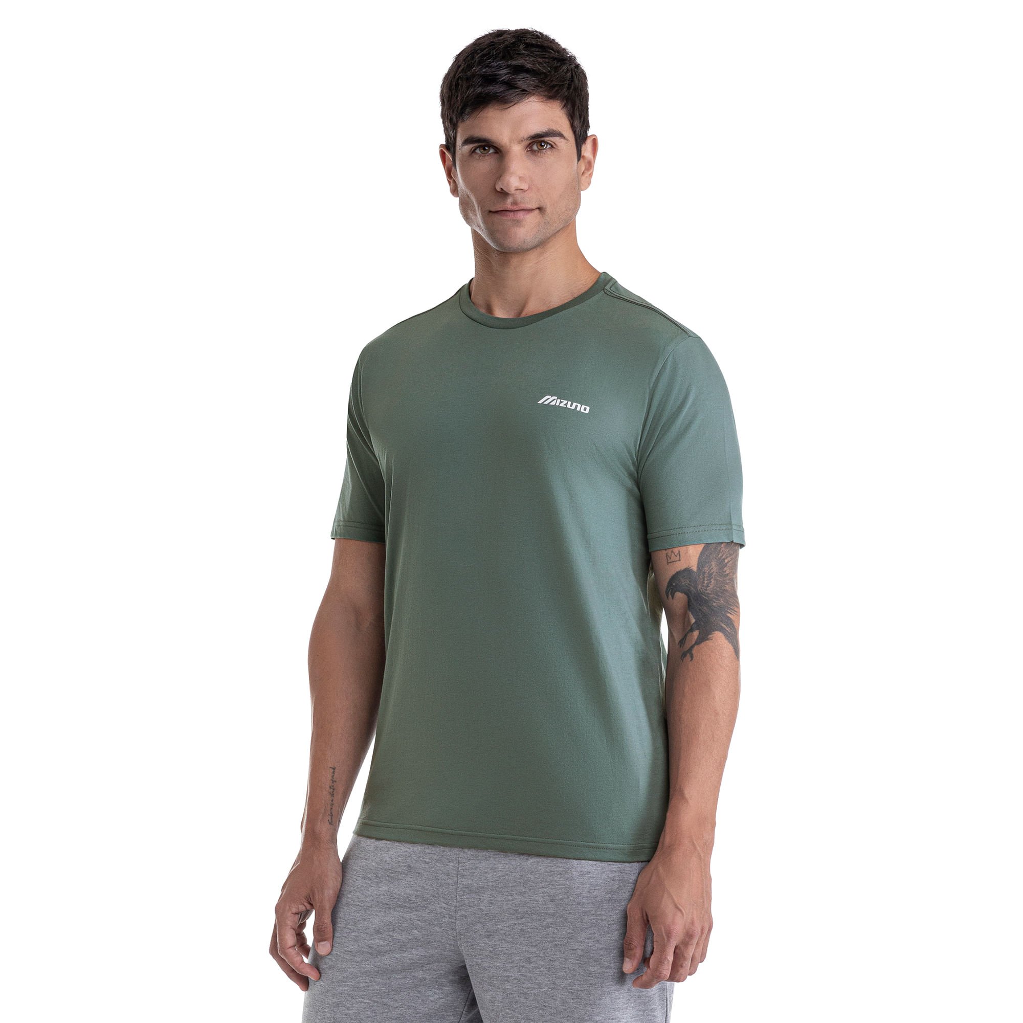 Camiseta Mizuno Basic Logo Verde 2