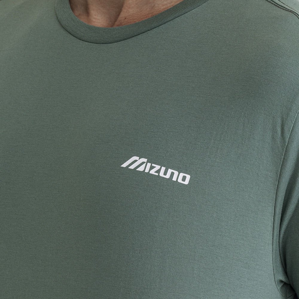 Camiseta Mizuno Basic Logo Verde 5