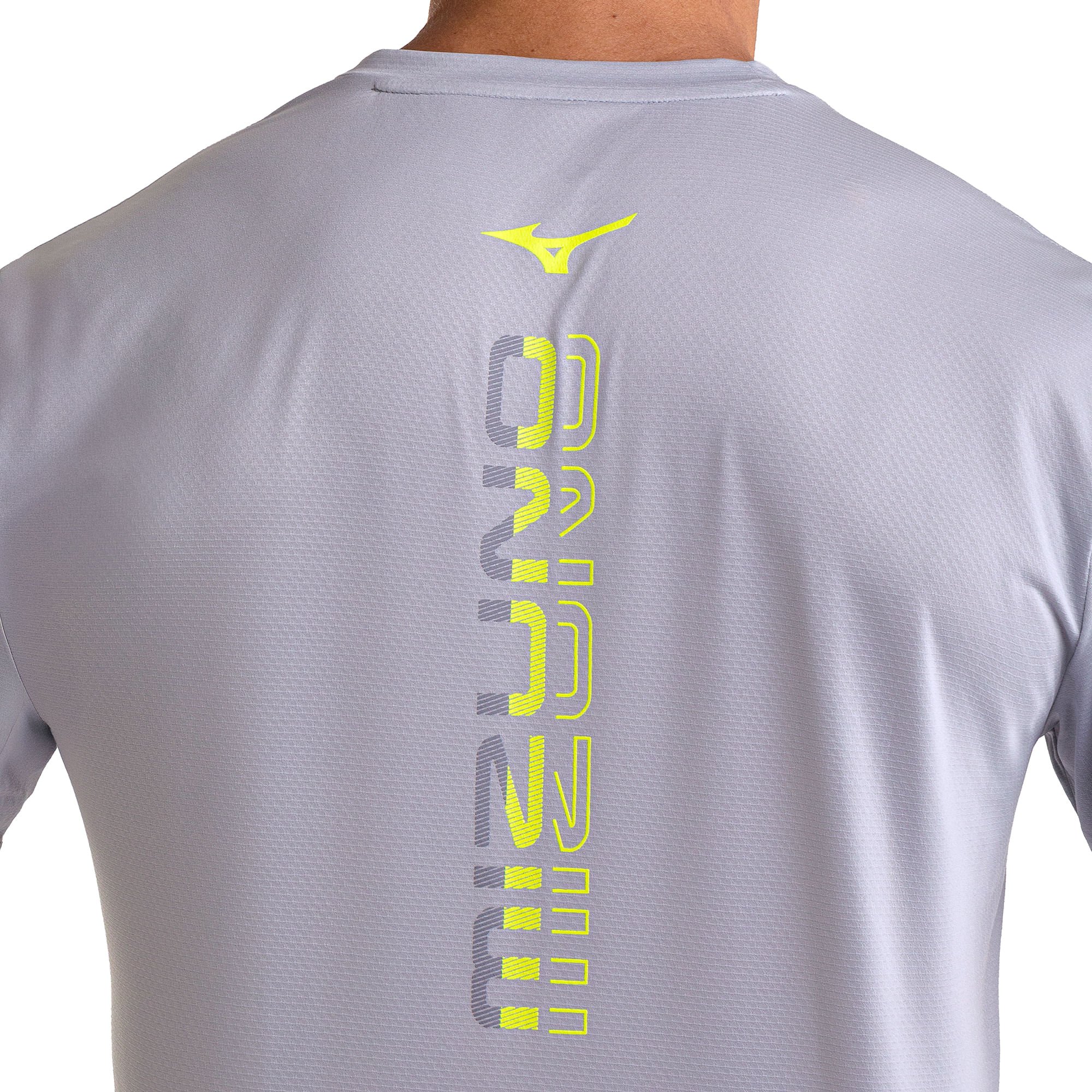 Camiseta de Corrida Mizuno Focus Stamp Cinza 6