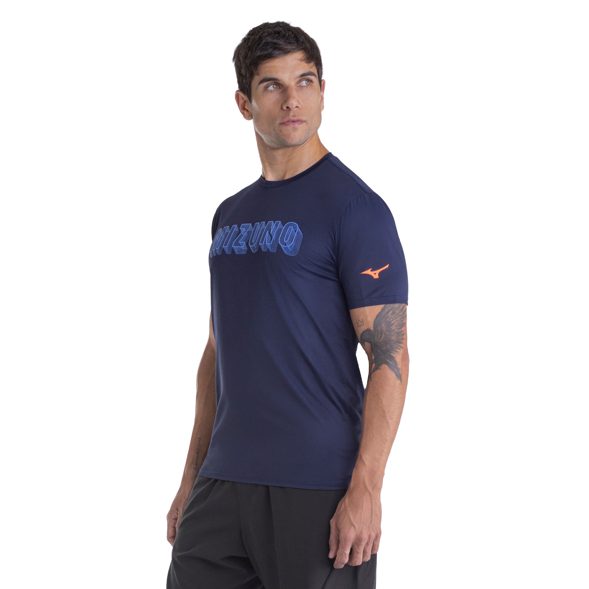 Camiseta de Corrida Mizuno Focus Stamp Azul 2