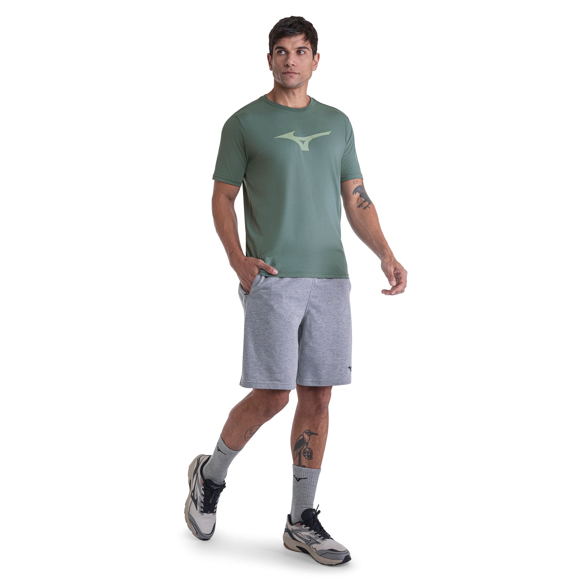 Camiseta Mizuno Basic Big Verde 4