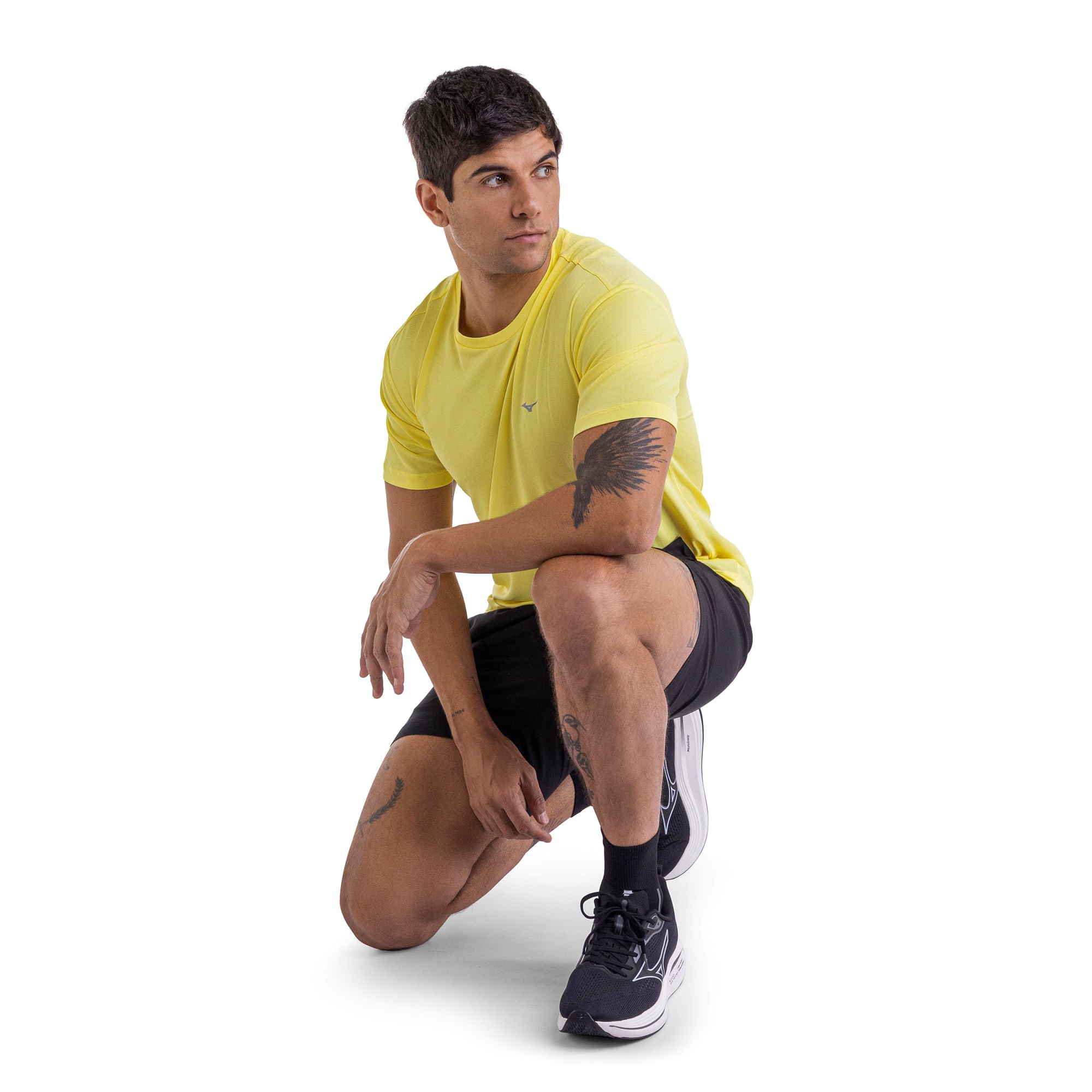 Camiseta de Corrida Mizuno Nirvana Amarelo 4